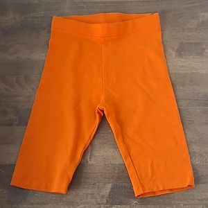 Zara orange bike shorts